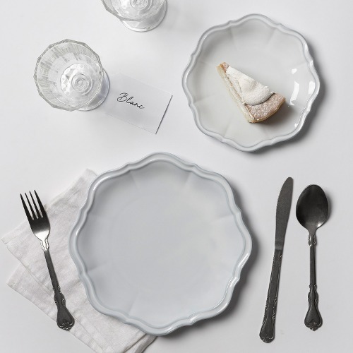 ssueim - Blanc Fleur Plate 2P Set韓國家品餐具