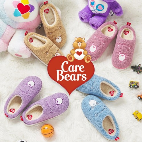 【韓國直送】Care Bears 冬天室內拖鞋 (4color)｜케어베어 윈터 슬리퍼 겨울 거실 사무실 털슬리퍼
