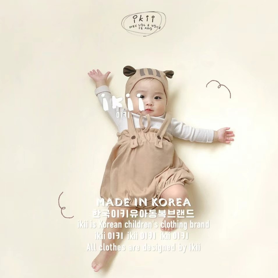 IKII 2023♡Squirrel OV 2set 韓國嬰兒連身衣+帽 